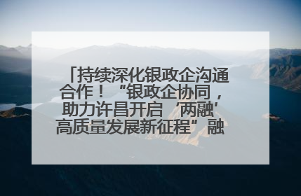 持续深化银政企沟通合作！“银政企协同，助力许昌开启‘两融’高质量发展新征程”融资对接会举行