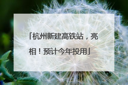 杭州新建高铁站，亮相！预计今年投用