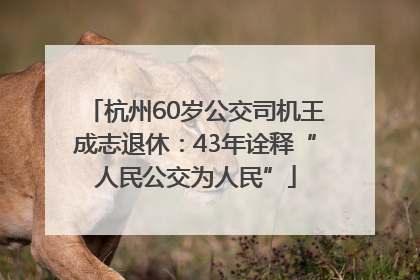 杭州60岁公交司机王成志退休：43年诠释“人民公交为人民”
