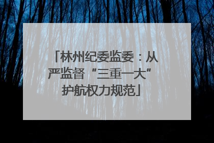 林州纪委监委：从严监督“三重一大” 护航权力规范