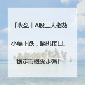 收盘丨A股三大指数小幅下跌，脑机接口、稳定币概念走强