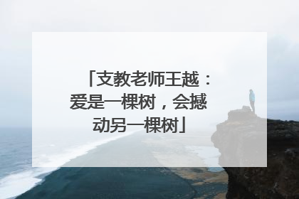 支教老师王越：爱是一棵树，会撼动另一棵树