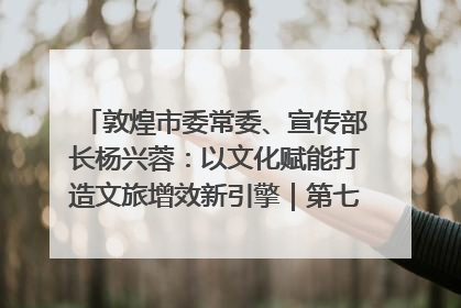 敦煌市委常委、宣传部长杨兴蓉：以文化赋能打造文旅增效新引擎｜第七届全国县域旅游研究成果发布系列活动
