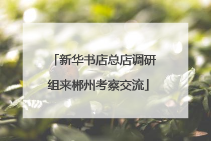 新华书店总店调研组来郴州考察交流