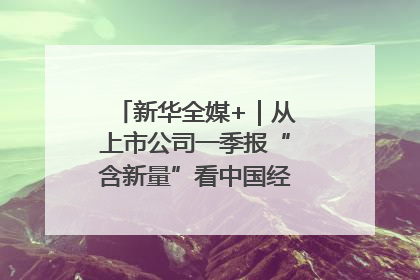 新华全媒+｜从上市公司一季报“含新量”看中国经济发展向“新”