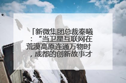 新微集团总裁秦曦：“当卫星互联网在荒漠高原连通万物时，成都的创新故事才真正开始”