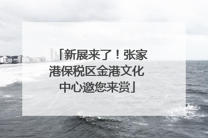 新展来了！张家港保税区金港文化中心邀您来赏