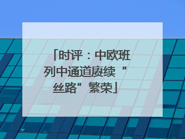 时评：中欧班列中通道赓续“丝路”繁荣