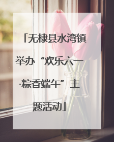 无棣县水湾镇举办“欢乐六一·粽香端午”主题活动