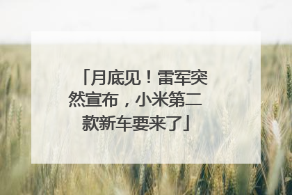 月底见！雷军突然宣布，小米第二款新车要来了