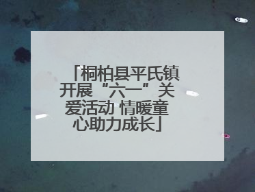 桐柏县平氏镇开展“六一”关爱活动 情暖童心助力成长