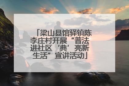 梁山县馆驿镇陈李庄村开展“普法进社区‘典’亮新生活”宣讲活动