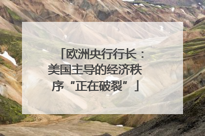 欧洲央行行长：美国主导的经济秩序“正在破裂”