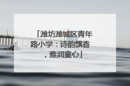 潍坊潍城区青年路小学：诗韵飘香，雅润童心