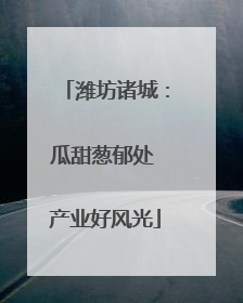 潍坊诸城：瓜甜葱郁处 产业好风光