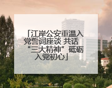 江岸公安重温入党誓词座谈 共话“三大精神”砥砺入党初心