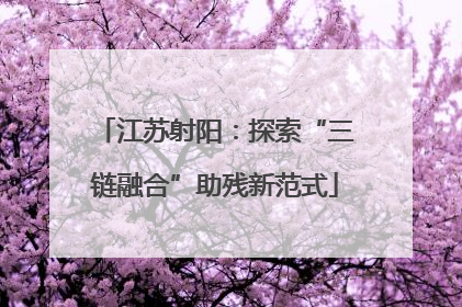 江苏射阳：探索“三链融合”助残新范式