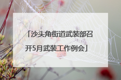 沙头角街道武装部召开5月武装工作例会