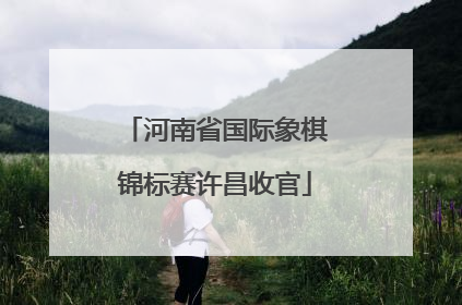 河南省国际象棋锦标赛许昌收官