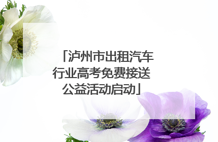 泸州市出租汽车行业高考免费接送公益活动启动
