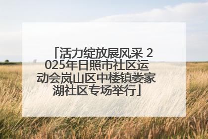 活力绽放展风采 2025年日照市社区运动会岚山区中楼镇娄家湖社区专场举行