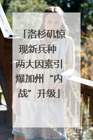 洛杉矶惊现新兵种 两大因素引爆加州“内战”升级