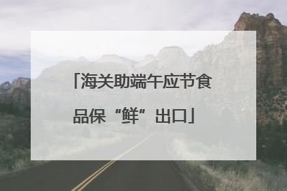海关助端午应节食品保“鲜”出口