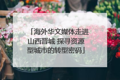 海外华文媒体走进山西晋城 探寻资源型城市的转型密码