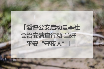 淄博公安启动夏季社会治安清查行动 当好平安“守夜人”