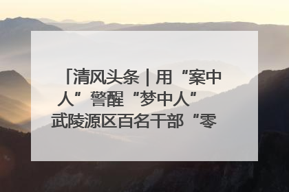 清风头条｜用“案中人”警醒“梦中人” 武陵源区百名干部“零距离”接受警示教育