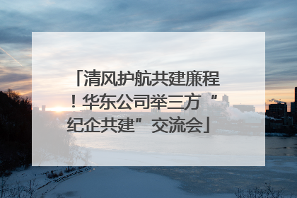 清风护航共建廉程！华东公司举三方“纪企共建”交流会
