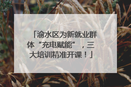 渝水区为新就业群体“充电赋能”，三大培训精准开课！