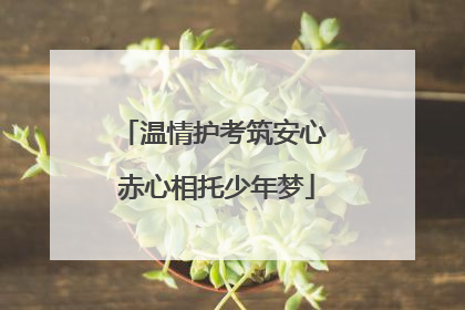 温情护考筑安心 赤心相托少年梦