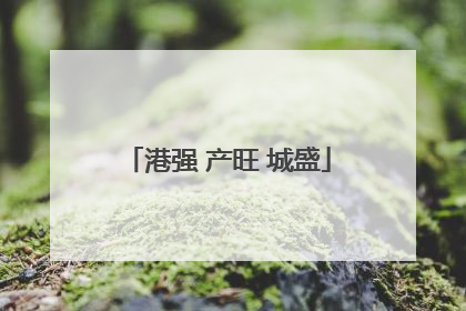 港强 产旺 城盛