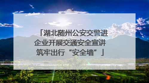 湖北随州公安交警进企业开展交通安全宣讲筑牢出行“安全墙”