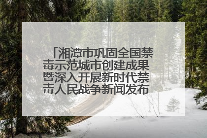 湘潭市巩固全国禁毒示范城市创建成果暨深入开展新时代禁毒人民战争新闻发布会答记者问摘录