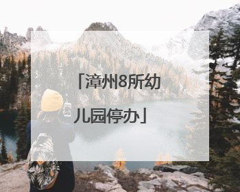 漳州8所幼儿园停办