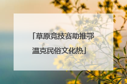 草原竞技赛助推鄂温克民俗文化热