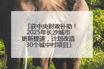 获中央财政补助!2025年长沙城市更新提速,计划改造30个城中村项目