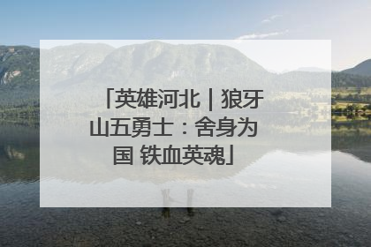 英雄河北｜狼牙山五勇士：舍身为国 铁血英魂
