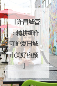 许昌城管：精耕细作守护夏日城市美好容颜