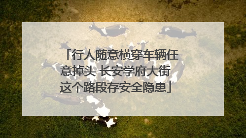 行人随意横穿车辆任意掉头 长安学府大街这个路段存安全隐患