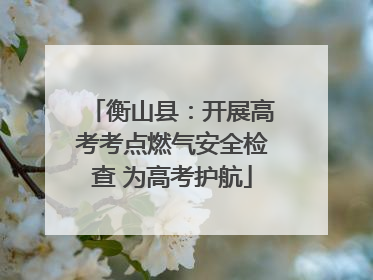 衡山县：开展高考考点燃气安全检查 为高考护航