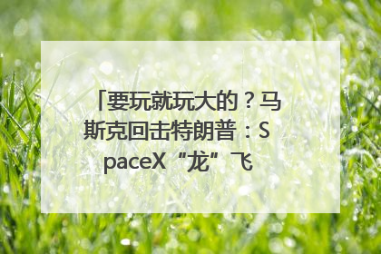 要玩就玩大的？马斯克回击特朗普：SpaceX“龙”飞船将立即退役！