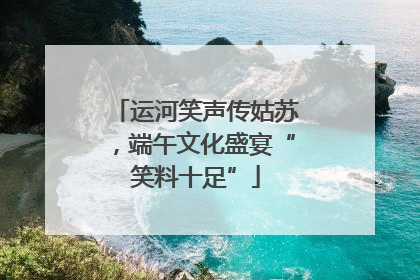 运河笑声传姑苏，端午文化盛宴“笑料十足”