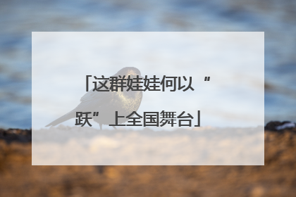 这群娃娃何以“跃”上全国舞台