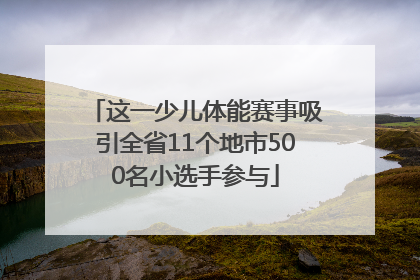 这一少儿体能赛事吸引全省11个地市500名小选手参与