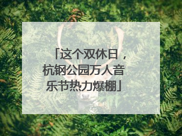 这个双休日，杭钢公园万人音乐节热力爆棚