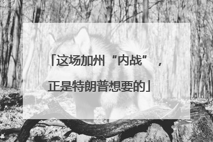 这场加州“内战”，正是特朗普想要的