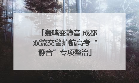 轰鸣变静音 成都双流交警护航高考“静音”专项整治